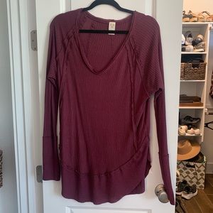 Free people long sleeve thermal top